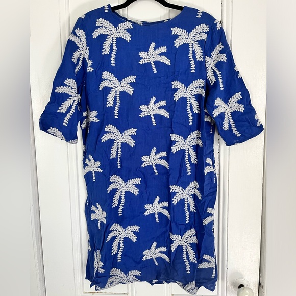 PEPALOVES Blue Embroidered Dress - Picture 1 of 5